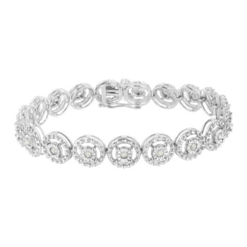 Vòng tay Haus Of Brilliance Sterling Silver 1Ct Tdw Diamond Link Bracelet (I-J