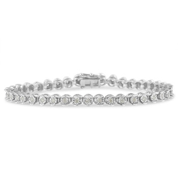 Haus Of Brilliance Sterling Silver 1Ct Tdw Diamond Link Bracelet (I-J,I3-Promo) 2 Vòng tay Haus Of Brilliance Sterling Silver 1Ct Tdw Diamond Link Bracelet (I-J