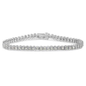 Haus Of Brilliance Sterling Silver 1Ct Tdw Diamond Tennis Bracelet (I-J, I2-I3) 1 Vòng tay Haus Of Brilliance Sterling Silver 1Ct Tdw Diamond Tennis Bracelet (I-J