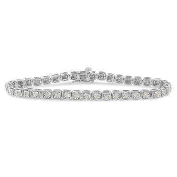 Vòng tay Haus Of Brilliance Sterling Silver 1Ct Tdw Rose-Cut Diamond Link Bracelet(I-J