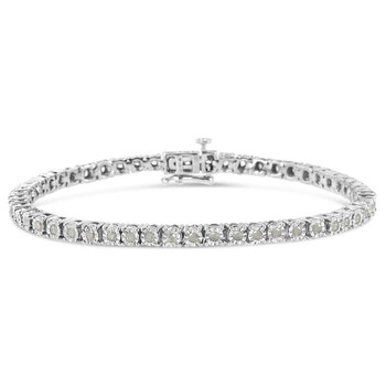 Vòng tay Haus Of Brilliance Sterling Silver 1Ct Tdw Rose-Cut Diamond Tennis Bracelet (I-J