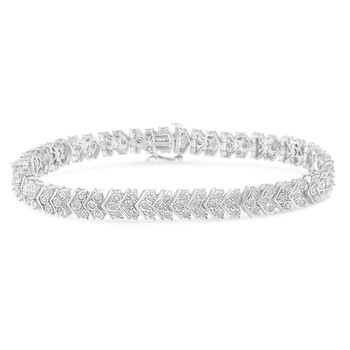 Vòng tay Haus Of Brilliance Sterling Silver 2 1/6 Ct Tdw Diamond Tennis Bracelet (I-J