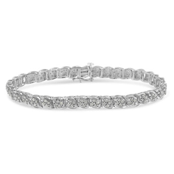 Vòng tay Haus Of Brilliance Sterling Silver 2Ct Tdw Diamond Link Bracelet (I-J