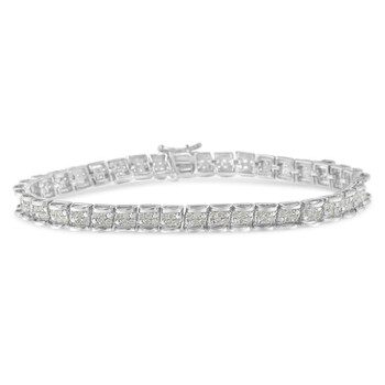 Vòng tay Haus Of Brilliance Sterling Silver 2Ct Tdw Rose-Cut Diamond Link Bracelet (I-J
