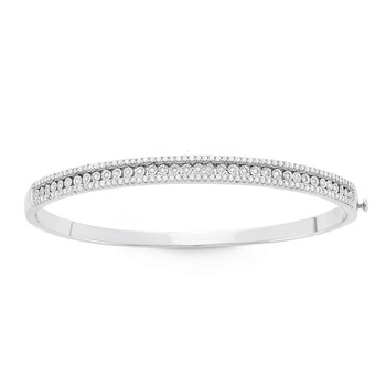 Vòng tay Hetal Diamonds 1.00Cttw White Diamonds Bangle Bracelet (H-I
