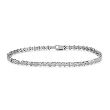 Vòng tay Hetal Diamonds 10K Dia Bracelet White Gold (0.25Cttw) chính hãng