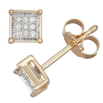 Bông tai Hetal Diamonds 10Ky Dia Earring Yellow Gold(0.05Cttw)