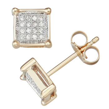 Bông tai Hetal Diamonds 10Ky Dia Earring Yellow Gold(0.10Cttw)
