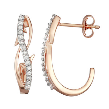 Bông tai Hetal Diamonds 10K Dia Earring Rose Gold(0.25Cttw)