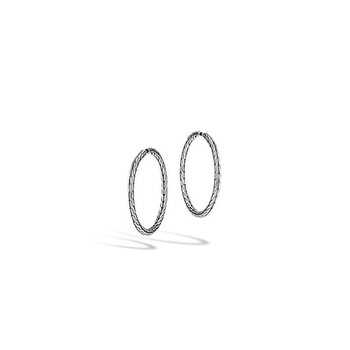 John Hardy Classic Chain Silver Medium Hoop Earrings 2 Bông tai John Hardy Classic Chain Silver Medium Hoop Earrings