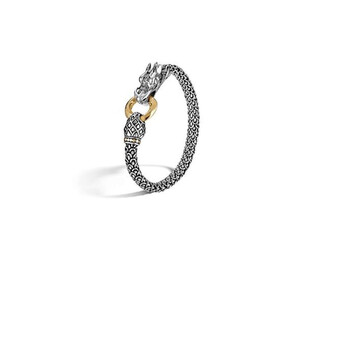 Vòng tay John Hardy Legends Naga 6Mm Station Silver And 18K Gold Bracelet - Bz65032Xm chính hãng