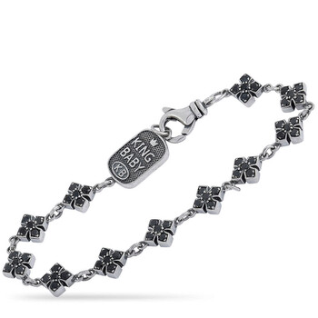King Baby Silver And Black Cubic Zirconia Small Mb Cross Chain Bracelet 1 Vòng tay King Baby Silver And Black Cubic Zirconia Small Mb Cross Chain Bracelet chính hãng
