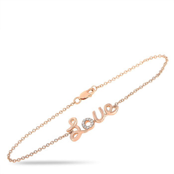 Vòng tay Lb Exclusive 14K Rose Gold 0.10 Ct Diamond Love Bracelet chính hãng