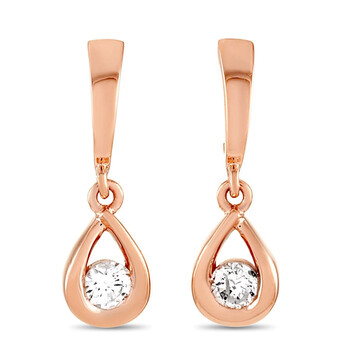 Lb Exclusive 14K Rose Gold 0.20 Ct Diamond Earrings 1 Bông tai Lb Exclusive 14K Rose Gold 0.20 Ct Diamond Earrings
