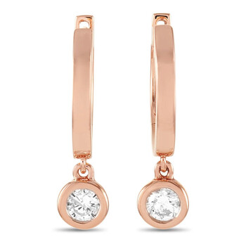 Lb Exclusive 14K Rose Gold 0.25 Ct Diamond Earrings 1 Bông tai Lb Exclusive 14K Rose Gold 0.25 Ct Diamond Earrings