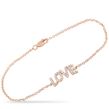 Vòng tay Lb Exclusive 14K Rose Gold 0.30 Ct Diamond Love Bracelet chính hãng