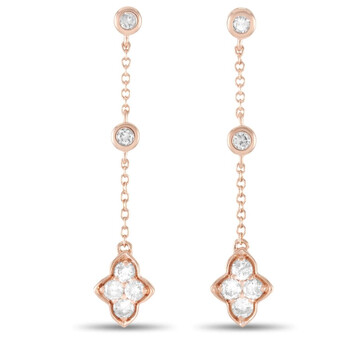 Bông tai Lb Exclusive 14K Rose Gold 0.40 Ct Diamond Dangle Earrings