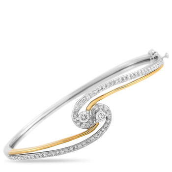Vòng tay Lb Exclusive 14K White And Yellow Gold 1.50 Ct Diamond Bracelet chính hãng