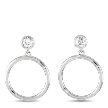 Bông tai Lb Exclusive 14K White Gold 0.18 Ct Diamond Earrings