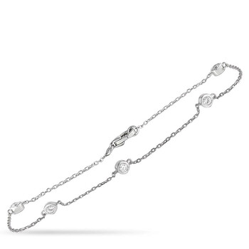 Vòng tay Lb Exclusive 14K White Gold 0.25 Ct Diamond Bracelet chính hãng
