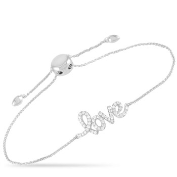 Vòng tay Lb Exclusive 14K White Gold 0.25 Ct Diamond Love Bracelet chính hãng
