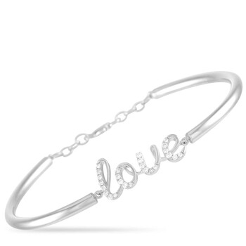 Lb Exclusive 14K White Gold 0.25 Ct Diamond Love Bracelet 2 Vòng tay Lb Exclusive 14K White Gold 0.25 Ct Diamond Love Bracelet chính hãng