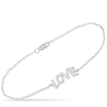 Lb Exclusive 14K White Gold 0.30 Ct Diamond Love Bracelet 2 Vòng tay Lb Exclusive 14K White Gold 0.30 Ct Diamond Love Bracelet chính hãng