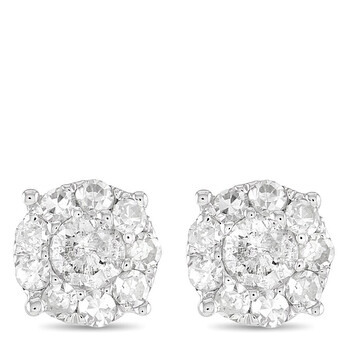 Bông tai Lb Exclusive 14K White Gold 0.34 Ct Diamond Stud Earrings