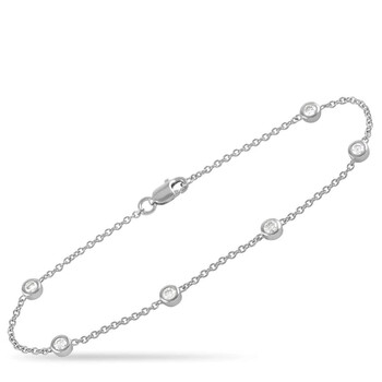 Vòng tay Lb Exclusive 14K White Gold 0.55 Ct Diamond Bracelet chính hãng