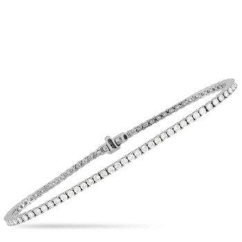 Vòng tay Lb Exclusive 14K White Gold 3.15 Ct Diamond Tennis Bracelet chính hãng