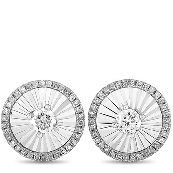 Lb Exclusive 14K White Gold .35 Carat Vs1 G Color Diamond Stud Earrings 1 Bông tai Lb Exclusive 14K White Gold .35 Carat Vs1 G Color Diamond Stud Earrings
