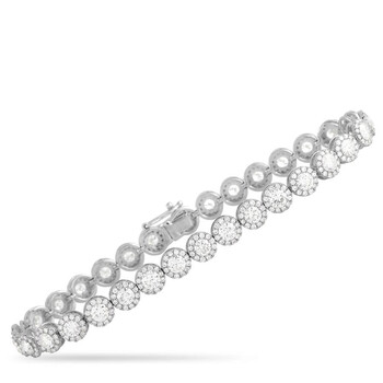 Vòng tay Lb Exclusive 14K White Gold 7.00 Ct Diamond Bracelet chính hãng