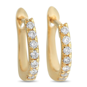 Bông tai Lb Exclusive 14K Yellow Gold 0.12 Ct Diamond Small Huggie Earrings