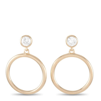 Bông tai Lb Exclusive 14K Yellow Gold 0.18 Ct Diamond Earrings
