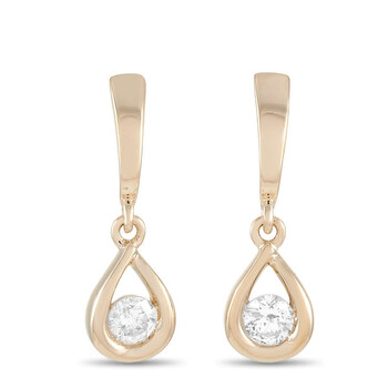 Bông tai Lb Exclusive 14K Yellow Gold 0.20 Ct Diamond Earrings
