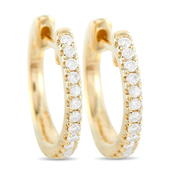 Bông tai Lb Exclusive 14K Yellow Gold 0.22 Ct Diamond Hoop Earrings