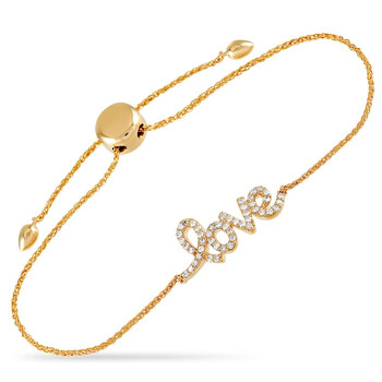 Vòng tay Lb Exclusive 14K Yellow Gold 0.25 Ct Diamond Love Bracelet chính hãng