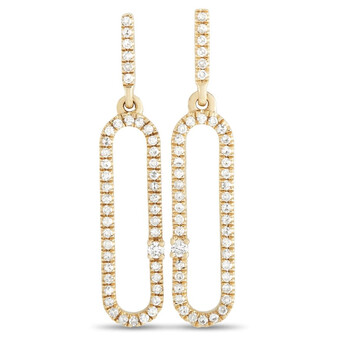 Bông tai Lb Exclusive 14K Yellow Gold 0.34 Ct Diamond Dangle Earrings