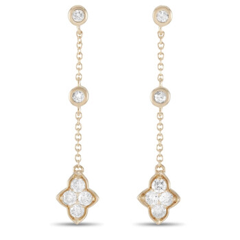 Lb Exclusive 14K Yellow Gold 0.40 Ct Diamond Dangle Earrings 1 Bông tai Lb Exclusive 14K Yellow Gold 0.40 Ct Diamond Dangle Earrings