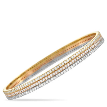 Vòng tay Lb Exclusive 18K Tricolor 8.32 Ct Diamond Bangle Bracelet chính hãng