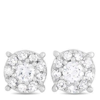 Lb Exclusive 18K White Gold 0.31 Ct Diamond Stud Earrings 1 Bông tai Lb Exclusive 18K White Gold 0.31 Ct Diamond Stud Earrings