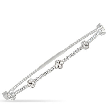Vòng tay Lb Exclusive 18K White Gold 0.50 Ct Diamond Bangle Bracelet chính hãng