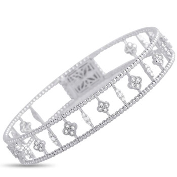 Lb Exclusive 18K White Gold 1.24 Ct Diamond Dainty Flower Bangle Bracelet 2 Vòng tay Lb Exclusive 18K White Gold 1.24 Ct Diamond Dainty Flower Bangle Bracelet chính hãng