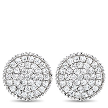 Lb Exclusive 18K White Gold 1.30 Ct Diamond Earrings 1 Bông tai Lb Exclusive 18K White Gold 1.30 Ct Diamond Earrings