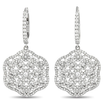 Lb Exclusive 18K White Gold 2.45Ct Diamond Earrings 2 Bông tai Lb Exclusive 18K White Gold 2.45Ct Diamond Earrings