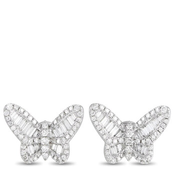 Lb Exclusive 18K White Gold 2.80 Ct Diamond Butterfly Earrings 1 Bông tai Lb Exclusive 18K White Gold 2.80 Ct Diamond Butterfly Earrings