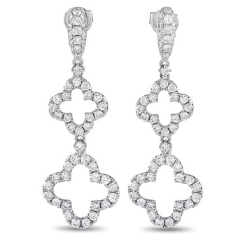 Lb Exclusive 18K White Gold 3.44Ct Diamond Earrings 1 Bông tai Lb Exclusive 18K White Gold 3.44Ct Diamond Earrings