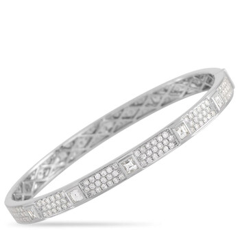 Lb Exclusive 18K White Gold 4.65 Ct Diamond Bangle Bracelet 1 Vòng tay Lb Exclusive 18K White Gold 4.65 Ct Diamond Bangle Bracelet chính hãng