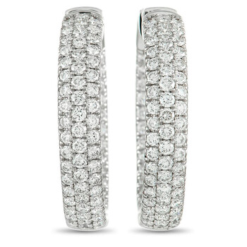 Bông tai Lb Exclusive 18K White Gold 5.25Ct Diamond Earrings