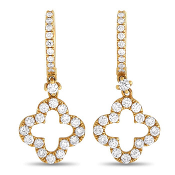 Bông tai Lb Exclusive 18K Yellow Gold 1.17 Ct Diamond Dangle Earrings